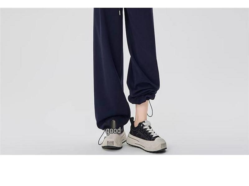 Women's 2024 High-Waisted Wide-Leg Draping Sports Pants - Spring/Autumn Loose Joggers