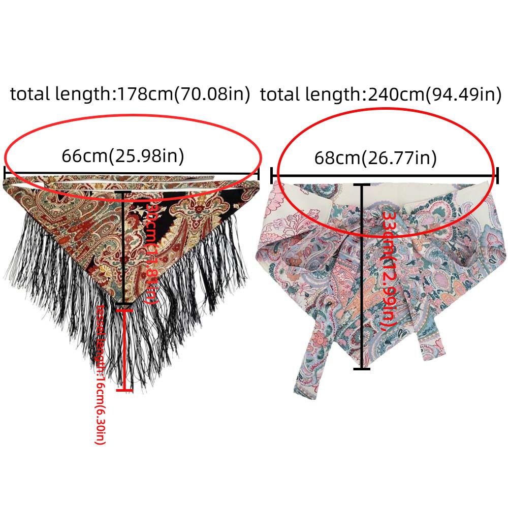 Chinese Style Ethnic Triangular Waistband Embroidered Printing Jeans Decor Floral Triangular Belt Clothing Accessories Tassel