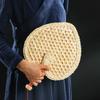 Purely Hand-Woven Straw Fan, Summer Cooling Fan for Children, Mosquito Repellent, Old-Fashioned Palm Leaf Fan, Natural Straw Weaving, Chinese Style