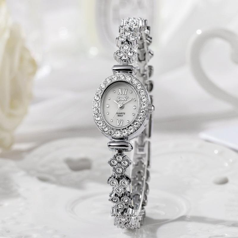 

Новые женские часы с бриллиантами, браслет из стали, русалка, британские часы, серьги со стразами, модные наручные часы One Size серебряный