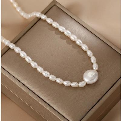 High Quality Fashion Natural Freshwater Pearl 14K Gold Filled Lady Short Chain Necklace Women Birthday Gifts No Fade