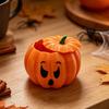 Spooky Holiday Desk Accessories 3D Printed Devil Pumpkin Storage Box with Lid, Funny Ghost Face Decorative Lid Halloween Decoration, Desktop Organizer