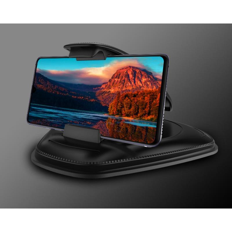 Car Phone Holder Dashboard Non-Slip Mat Mount Adjustable Cell Phone Stand with HUD Display for GPS Navigation Universal for IPhone Android