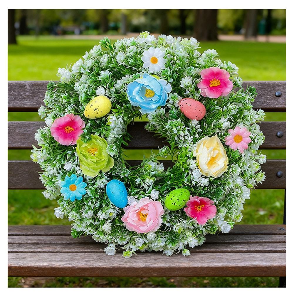 Plastic Foam Construction Easter Wreath Spring Egg Wreath