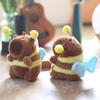 Plush Capybara Bee Keychain With Vibrating Wings Super Soft Backpack Decor
