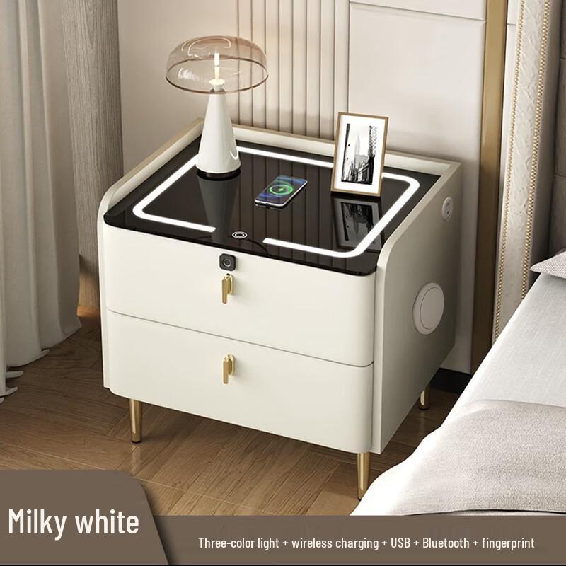 Yumei Smart Bedside Table with Wireless Charging & Fingerprint Lock