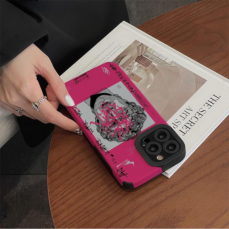 Doodle Pattern Great Art Aesthetic David Case For iPhone 13 12 11 14 Pro Max Mini X XS XR 7 8 Plus SE Shockproof Silicone Cover