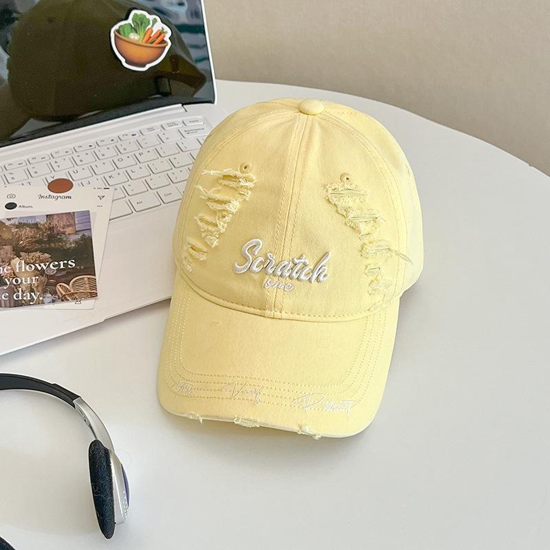 High Quality Spring And Summer Baseball Cap Women S Washed Cotton Sunscreen Sunshade Cap one size