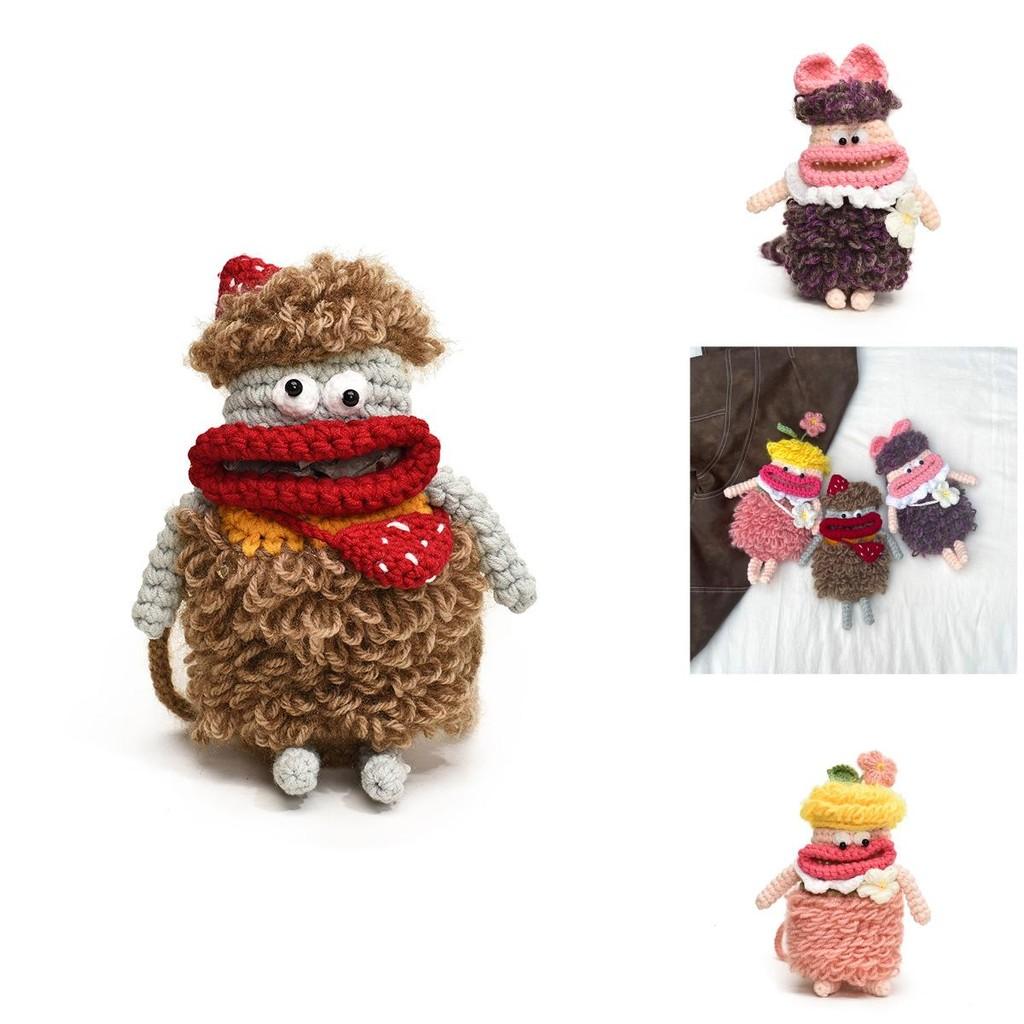 Cute And Funny Handcrafted Crochet Crossbody Bag For Children With Airy Material