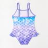 Girls' Mermaid Scale Halter Swimsuit with Ruffle (2025)
