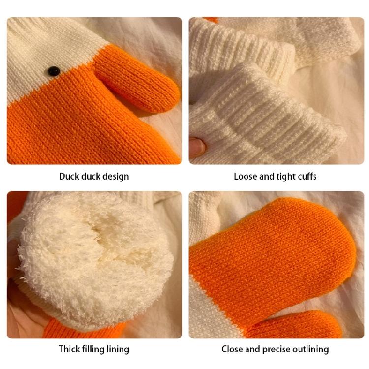 Thickened Winter Mittens All Hand Protection Knit Gloves Geese Design Gloves Handwear All Age Outdoor Activity Essential
