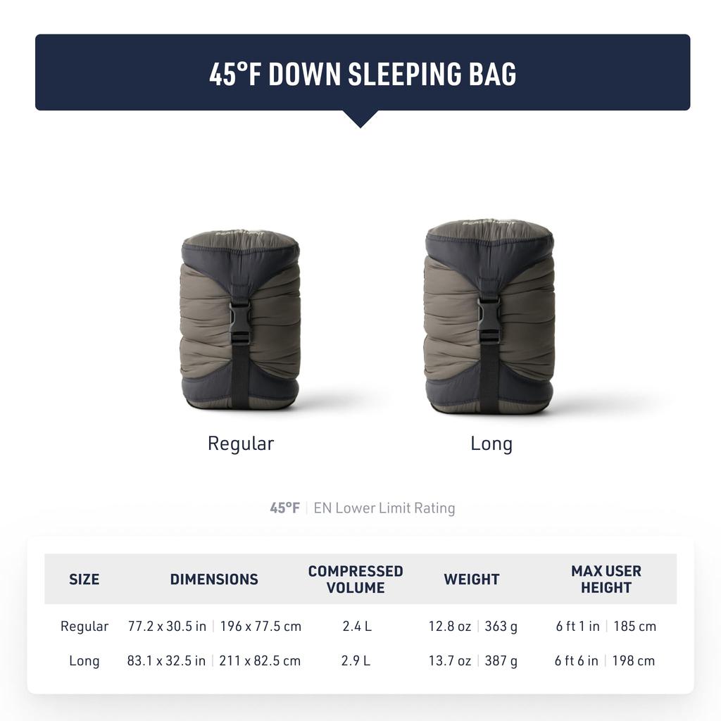 Sea To Summit Spark Ultralight Down Sleeping Regular Bag, 45°,