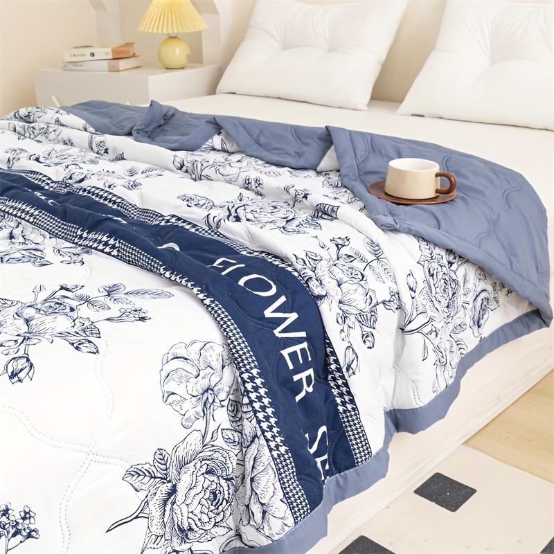 1pc Ultra-Soft Summer Cooling Blanket Cooling Blankets for Hot Sleepers,Modern Floral Pattern,Texture,Perfect for Bedroom, Guest Room, Sofa, or Travel