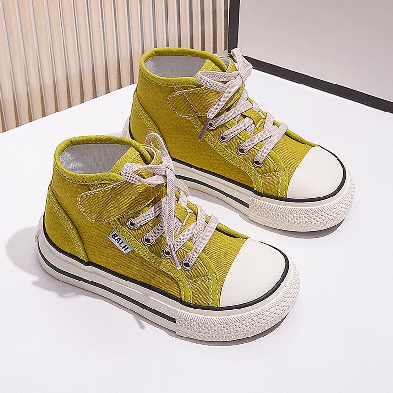 2025 Spring/Autumn Boys' Classic Canvas Shoes with Velcro for Kids - Skate and Kindergarten Shoes, Korean Style
