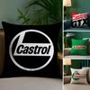 Logo C-Castrol Pillow Case Sofa Living Room Bedroom Double-sided Printing Square Cushion Nap Time Pillow Case