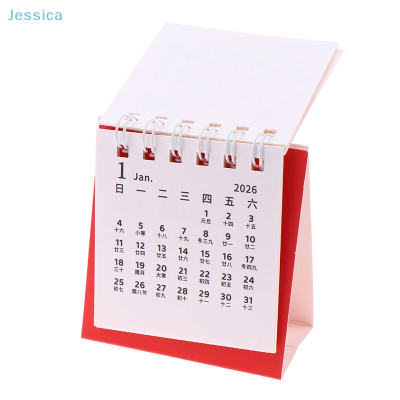 2026 Cartoon Pony And Capybara Mini Desktop Calendar Portable Coil Calendar Books Desk Decor