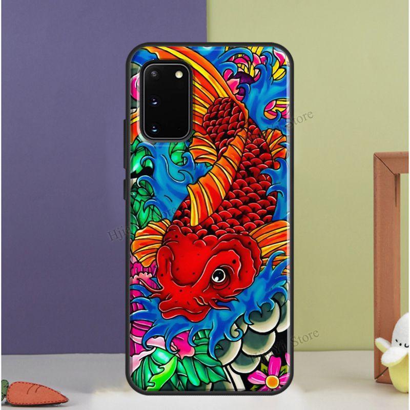Koi Karpfen Fisch Hülle Für Samsung Galaxy S20 FE S21 S22 Ultra S8 S9 S10 e Note 10 Plus Note 20 Ultra Abdeckung