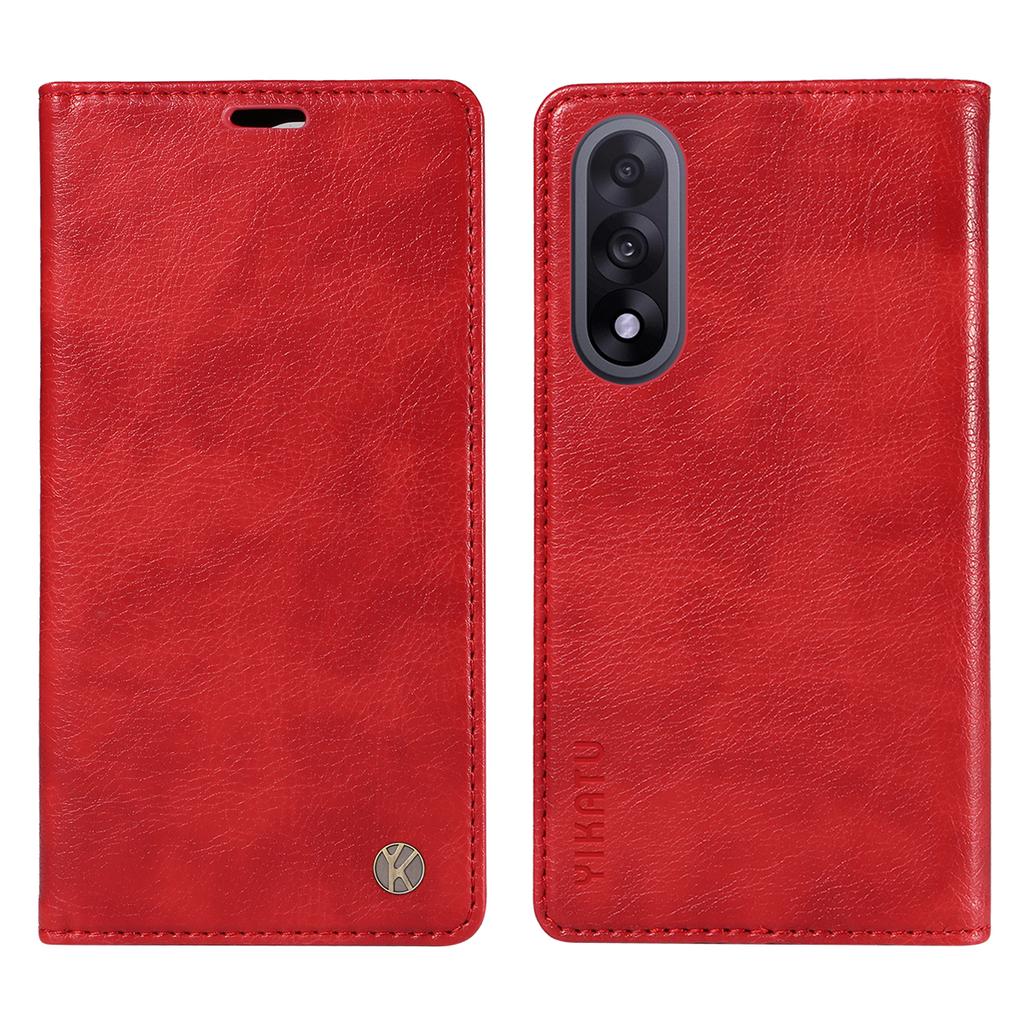 For OnePlus Nord 5 5G/OnePlus Ace 5 Ultra 5G Wallet Case YIKATU YK-006 Magnetic Closure Leather Phone Cover Litchi Texture