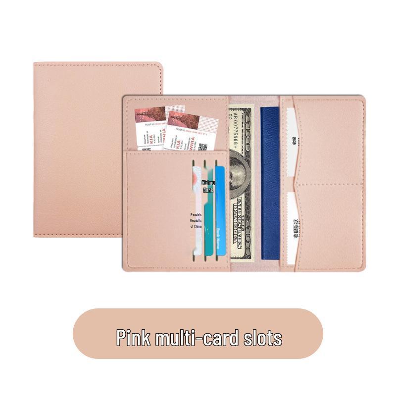 PU Leather Passport Holder & Travel Wallet Set - Multi-Function Passport Bag & Card Holder