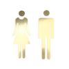 Black Gold Silver Color Toilet Sign Acrylic Wash Room Door Wall Label Sticker WC Holder Signage Board Home Bathroom Decor Male Female Restroom Signage