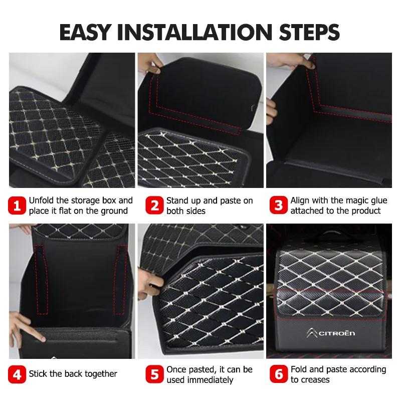 Car Trunk Storage Box Portable Foldable Storage Multiuse Bag For Citroen Jumper Celysee Cactus Picasso Aircross Saxo Grand