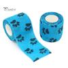 10Pcs Paw Print Pet Wrap Self-adhesive Non-Woven Fabric Tape Stretchy Comfortable Cat Wounds First Aid