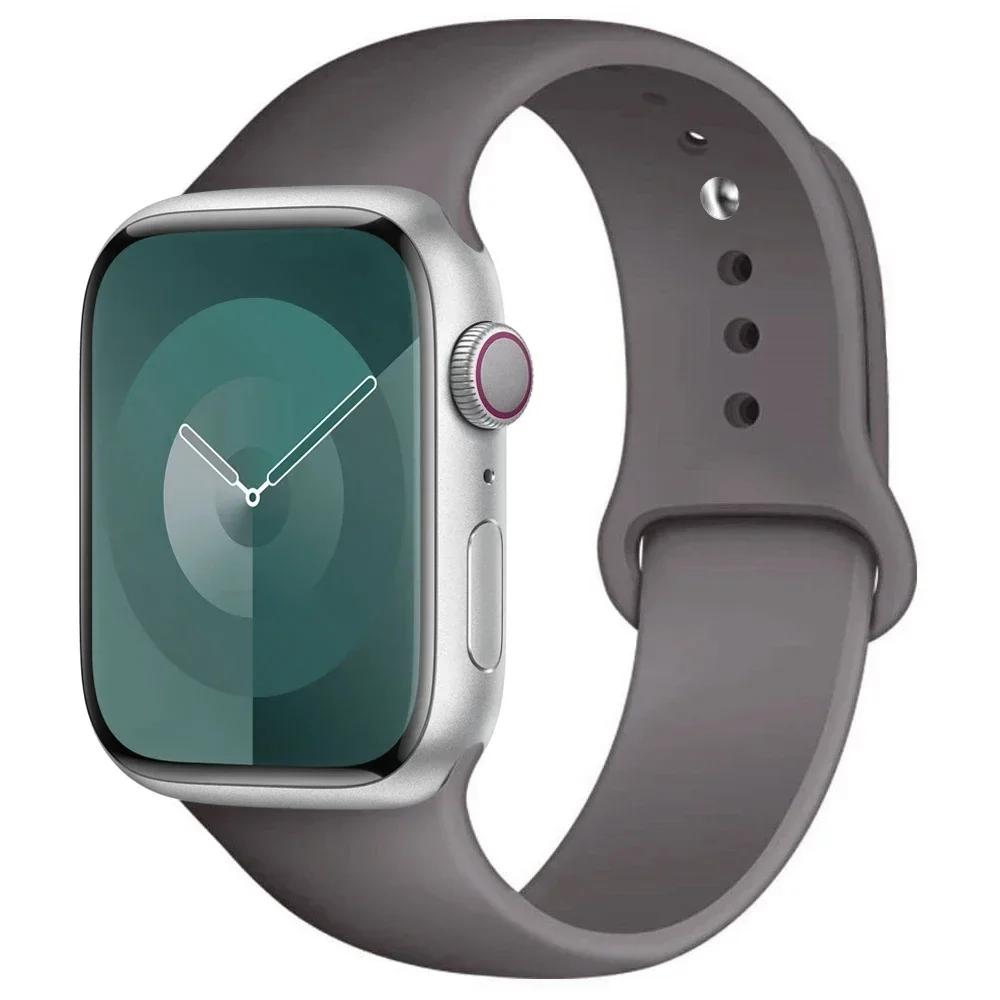 Silikonarmband für Apple Watch Armband 44mm 45mm 40mm 41mm 42-38mm 45 mm Sportarmband iwatch Serie 8 7 6 5 4 3 SE 9 Ultra 2 49mm