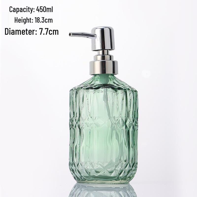 Luxurious Large-Capacity Glass Hand Soap and Shower Gel Dispenser Bottle