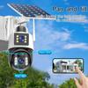 AIOOK WIFI 4G Solar CCTV Camera Outdoor HD 8MP 4K Home Wireless Connection Mobile Phone Dual Screen Viewing Color Night Vision AI Automatic Tracking
