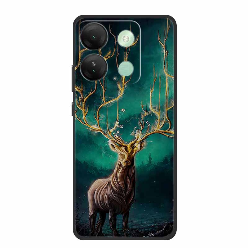 For Infinix Smart 7 HD Plus Case Black Silicone Soft Back Cover Case For Infinix Smart 7 Plus HD Phone Case Smart7 HD 7Plus Capa