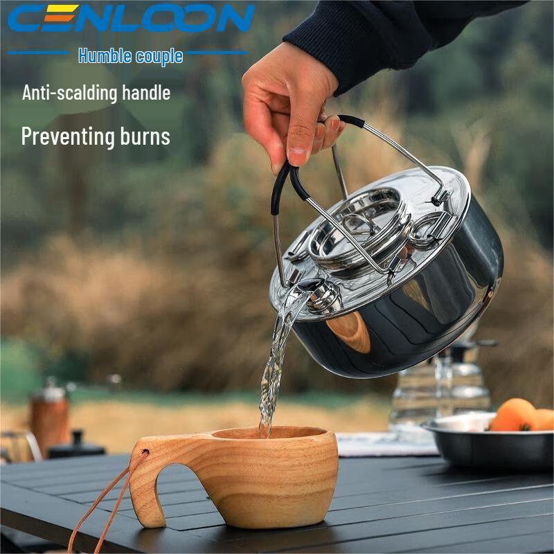 CENLOON Outdoor Camping Stainless Steel Kettle