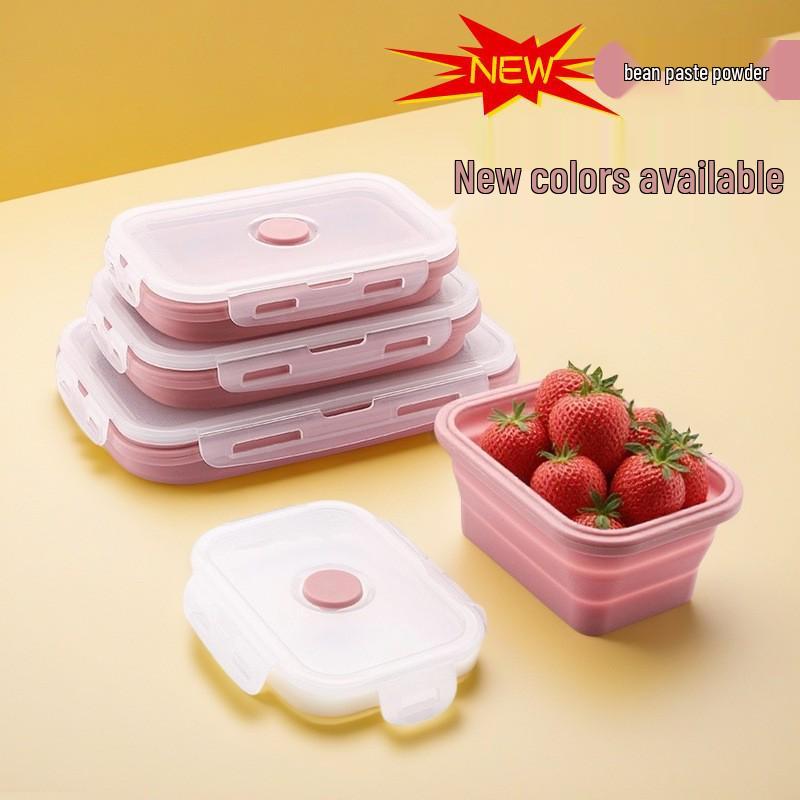 Skládací silikonový obědový box - Bento box vhodný do mikrovlnné trouby a lednice
