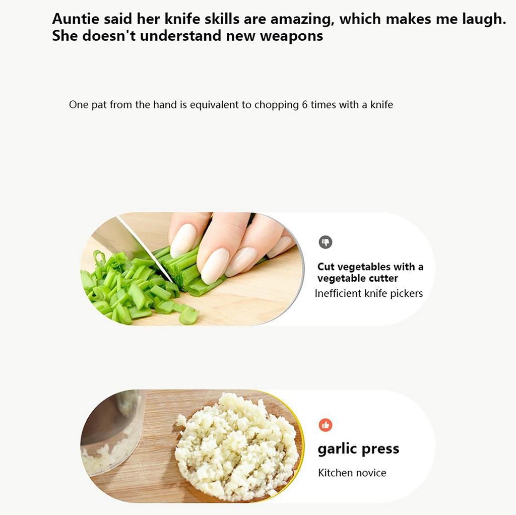 Tainless Steel Garlic Press Chopper Multi Function Manual Food