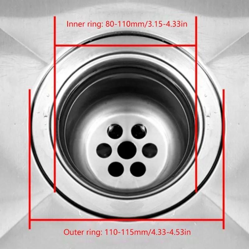 3Pcs Kitchen Water Sink Filter Sink Mesh Strainer Kitchen Stainless Steel Sink Strainer Bathroom Floor Drain Cover Cleaning Tools