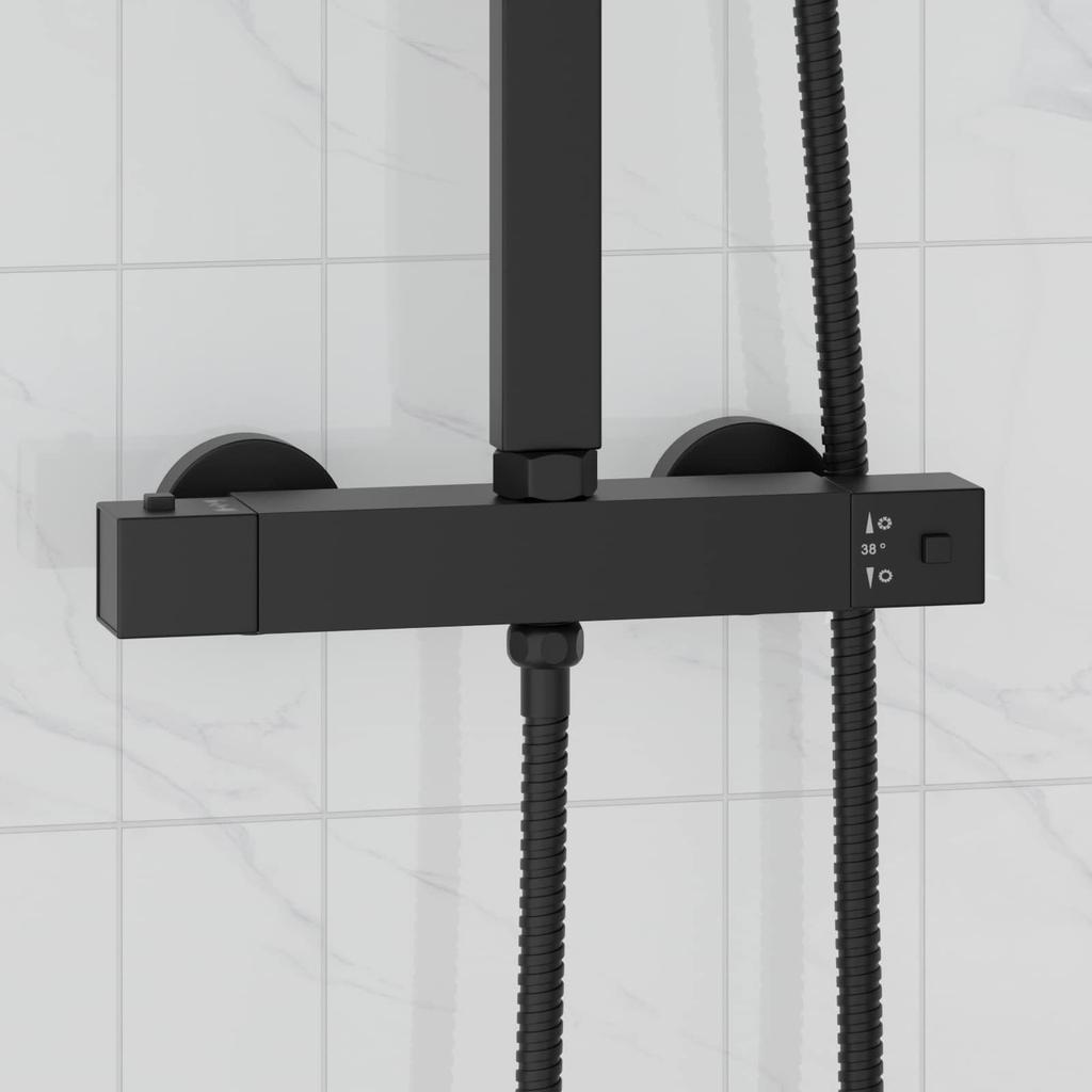 Thermostatic Shower Mixer Stainless Steel 201 25.5 x 7 x 6 cm