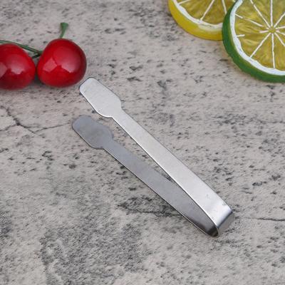 1Pc Mini Ice Cube Tongs Sugar Clip Stainless Steel Ice Tongs Kitchen Tool