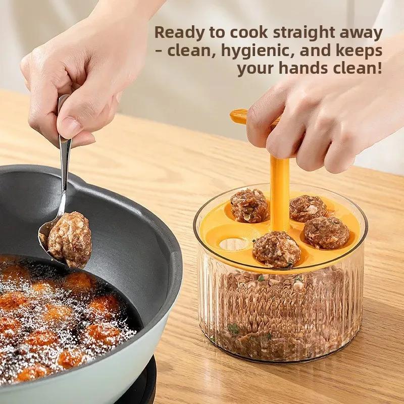 Translucent Meatballs Press Mold Minced Meat Storage Container Household Fried Meatball Making