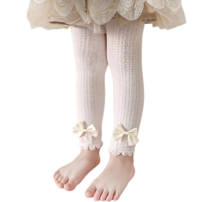 Solid Color Girls Leggings Infants Baby Bottoming Pants 2025 Summer Daughter Child Nine Point Bottoms Kids Tights