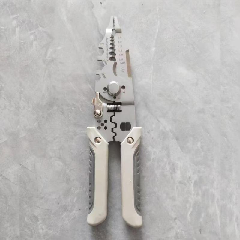 Stainless Steel Multifunctional Stripping Pliers Wire Splitting Skinning Crimping Pliers Universal Winding Industrial Wire Cutting Pliers