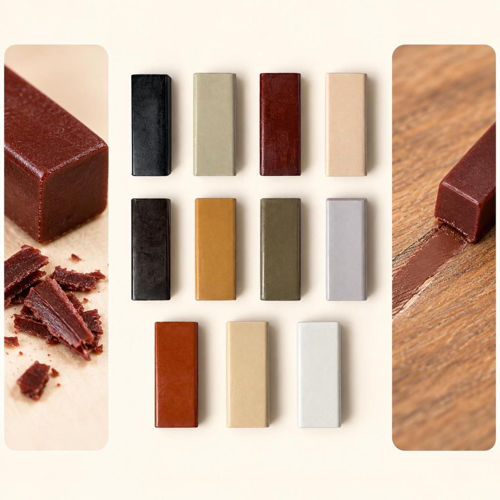 11 Pieces Furniture Repair Kit Long-Lasting Hard Filler Block Seamless