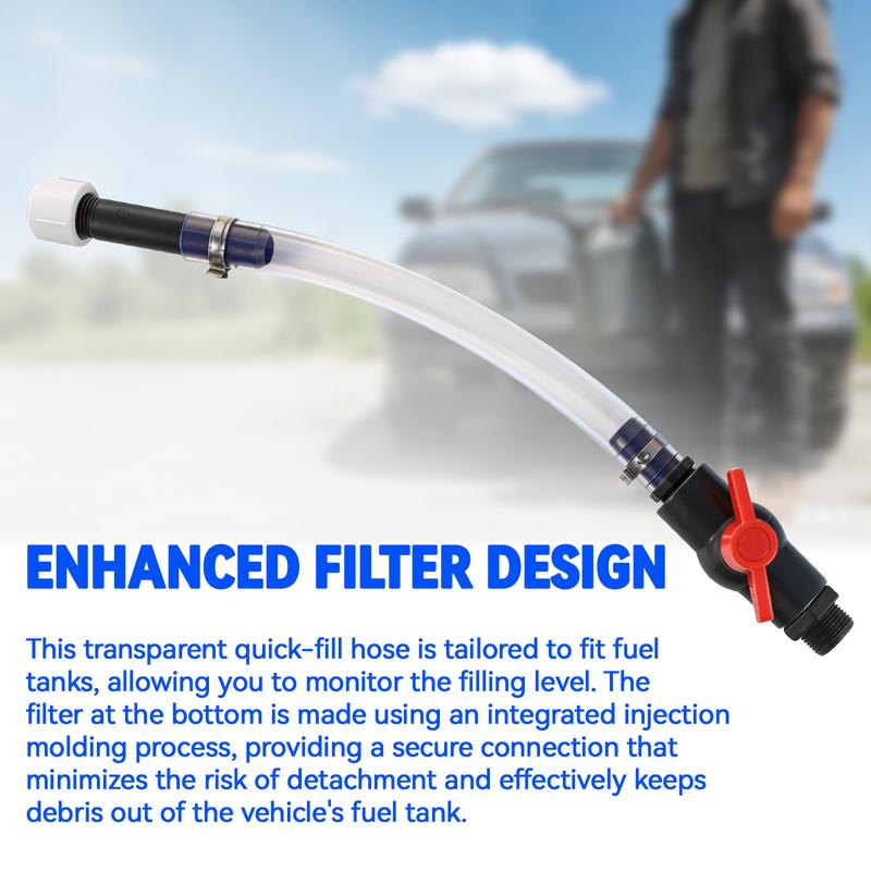 Heavy-Duty Upgrade Hose & Valve Replacement Kit for VP Racing 5.5 Gallon Fuel Jug Includes Tank Cap and Hose Bender Tool