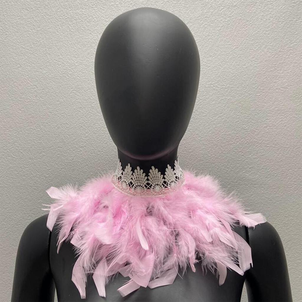 Gothic Feather Shawl Stage Makeup Ball Costume Accessories