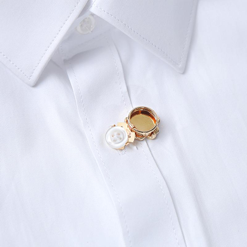 2-teiliges Set Mit Diamanten Bunter Seidenschal Schnalle Mode Legierung Retro Stil Hemd Dekoration Schnalle Kragenschnalle Blume