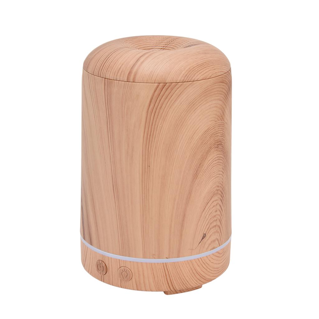 200ml Zvlhčovač s dřevěnou texturou Aroma zvlhčovač vzduchu Napájení přes USB Zvlhčovač s nočním světlem do ložnice
