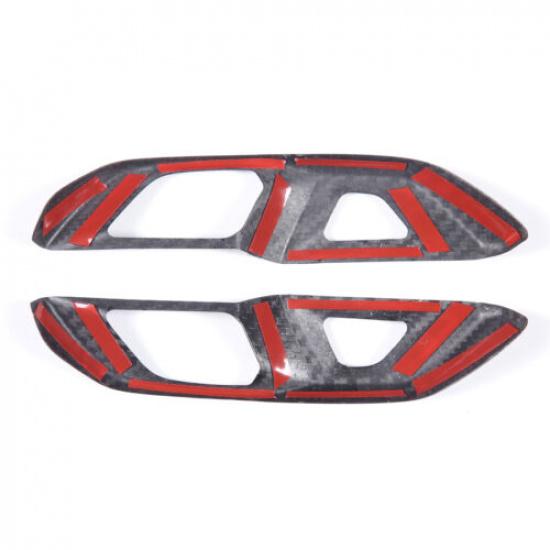 Real Carbon Fiber Interior Door Lock Handle Cover Trim For C8 Corvette -25