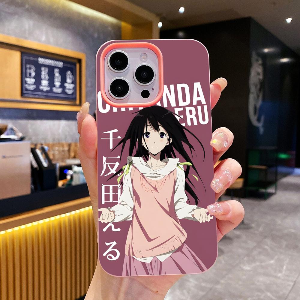 Hyouka Chitanda Jelly Double Layer Pink Mobile Phone Case for iPhone 17 16 15 14 13 12 11 Air Pro Max Plus Protective