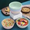 Wheat Straw Anti-Fall Bowl Dinner Bowl Bamboo Fiber Divided Dining Bowl Cartoon Snack Tray Breakfast Dishes Kitchen Tableware
