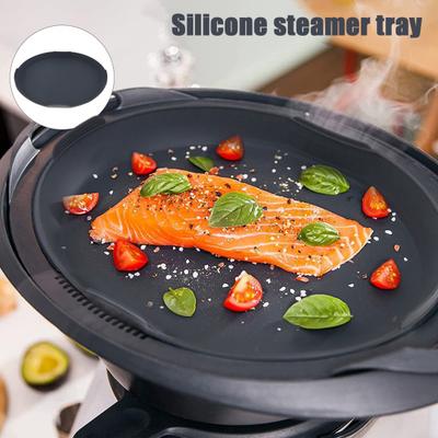 Silikon Pişirme Matı Buharlı Pişirme ve Pişirme Malzemeleri Yuvarlak Buharlama Tepsisi Thermomix TM6 TM5 TM31 için Yemek Kabı