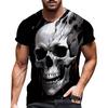 Summer Men's 3D Printed Crew Neck T-Shirt Fashion Versatile Breathable Trend Casual