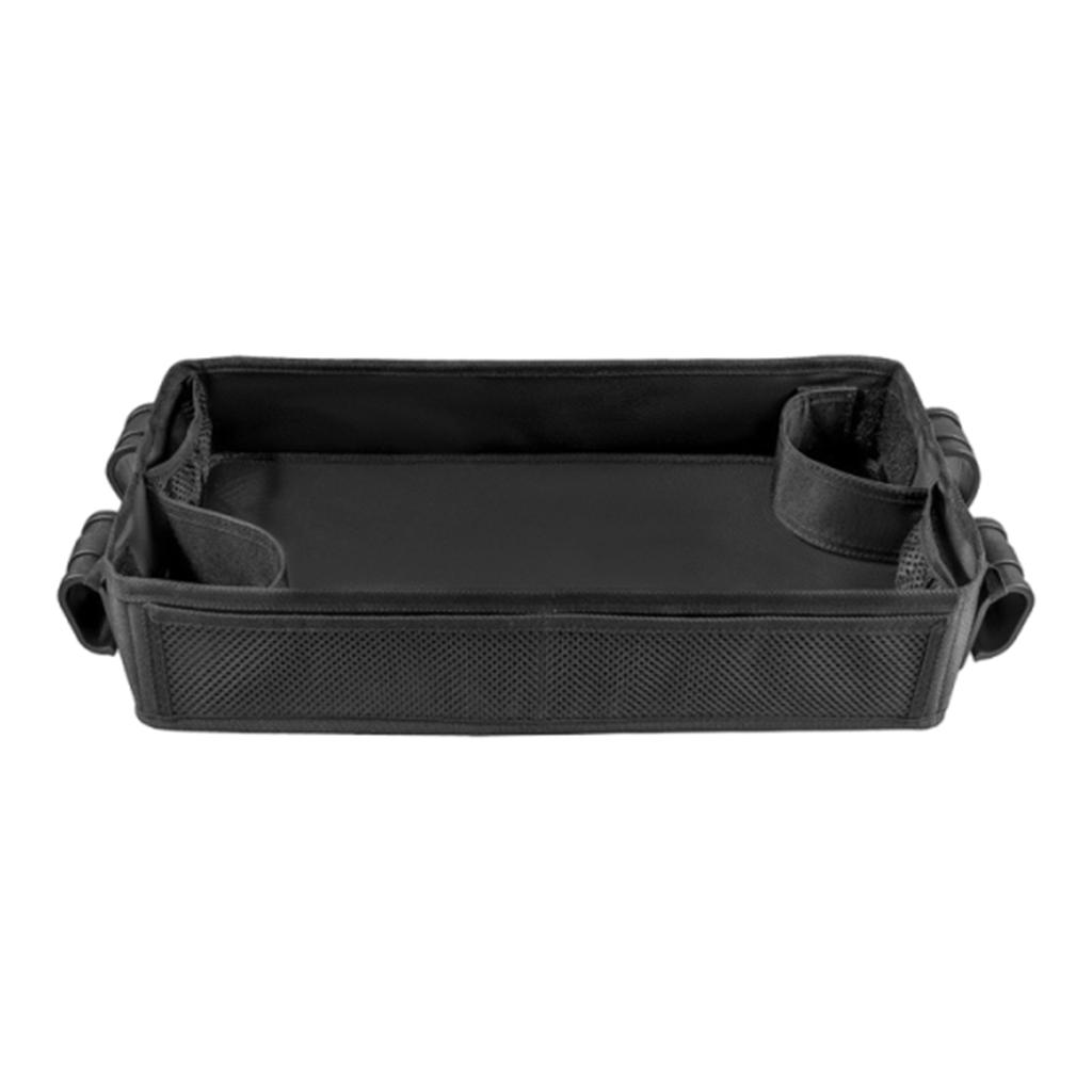 Foldable Thickened Snack Tray with Cup Holder Mesh Pockets Double Sided Stroller Tray for Wonderfold Wagon W4 Accessories